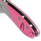 Timber Wolf Pink & Silver Folding Knife