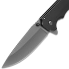 Timber Wolf Grey Tactical Titanium Pocket Knife - Stainless Steel Blade, Titanium Coating, Aluminum Handle, Thumbstuds - Length 4 3/4”