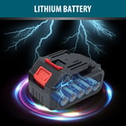 A look at the powerful lithium battery that comes with the reciprocating saw