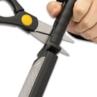 The Max Edge Diamond Sharpener sharpening scissors