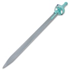 The full length of the anime sword's blade