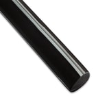 Zoomed view of the shine of the black hand-lacquered hardwood handle.