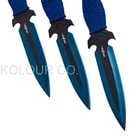 Perfect Point Two-Tone Black And Blue Three-Piece Throwing Knife Set