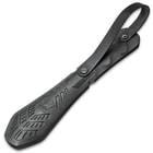 Night Watchman Blackjack Slapper - Solid TPR Rubber Construction, Molded Texture, Genuine Leather Handle Strap - Length 10”