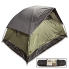 Intense Two-Person Dome Tent - OD, Door Awning, Rainfly, Rip-Resistant Polyester Shell, Fiberglass Pole Frame, Carry Bag - Dimensions 7'x 5'x 4'
