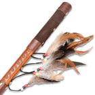 Eagle Tomahawk With Wooden Display Plaque - Aluminum Alloy Tomahawk Head, Pakkawood Shaft, Feather And Beads Accent - Length 17”