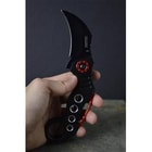Combat Karambit Spring Assisted Opening Knife Black and Red