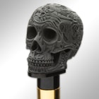 Chinese Dragon Skull Head Sword Cane - Stainless Steel Blade, Resin Handle, Aluminum Shaft, Rubber Toe - Length 37”