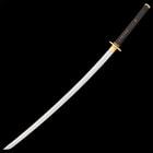 Sokojikara Golden Tiger Katana And Scabbard - T10 Clay Tempered Steel Blade, Genuine Black Rayskin, Brass Tsuba And Fittings -Length 39 3/4”