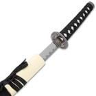 Kojiro Dragon Warrior Three-Piece Sword Set - 1045 Carbon Steel Display Blades, Cord-Wrapped Handles, Wooden Scabbards