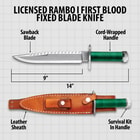 Licensed Rambo I First Blood Fixed Blade Knife