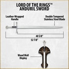 Details and features of King Elessar's Anduril Sword Replica
