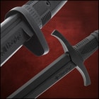 Close up image of the guard on the Training Sword and Training Dagger included in the Eastern Martial Arts Set.