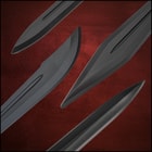 Close up image of the blades on the 3PCS Sword and Dagger Training Set included in the Master At Arms Bundle.