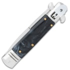A view of the black handle scale
