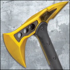 M48 Gold Tactical Tomahawk Axe With Snap On M48 Sheath - Hawk Axe, Cast Stainless Steel Blade, Fiberglass Handle - Length 15”