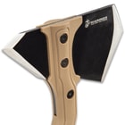 USMC Field Axe With Sheath - Stainless Steel Head, Stonewashed Coating, Paracord Wrapped ABS Handle - Length 11 1/4”
