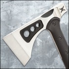 M48 Woodsman Axe With Sheath - Camping Axe, 2Cr13 Cast Stainless Steel Head, Black Oxide Coating, Nylon Fiber Handle - Length 15 1/2”