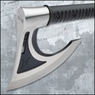 The 27 1/2” overall Viking axe comes with a protective tough, injection-molded TPU sheath that snaps onto the blade