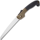 Trailblazer Multi-Purpose Folding Saw - Stainless Steel Blade, TPR And TPU Handle, Safety Release Button - Length 10 1/2”