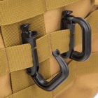 M48 Backpack Webbing D-Ring Carabiner - Five Pieces, ABS Construction, Grimlock Closure - Dimensions 2 1/5”x1 2/5”