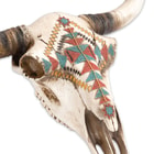 Southwest Native American Longhorn Bull Skull Resin Sculpture