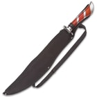 Arabian Heartwood Scimitar Sword With Sheath - Stainless Steel Construction, Heartwood Handle Accents - Length 25”