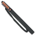 US 1942 Combat Fighting Knife And Sword Set - Stainless Steel Blades, Non-Reflective Finish, Stacked Leather Handles, Sheaths