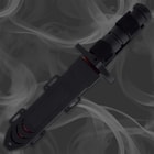 The survival knife comes in a sturdy TPU leg and belt sheath and the throwing knives come in a tough nylon belt sheath
