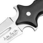 Hibben Legacy Boot Knife With Leather Sheath - 7Cr17 Stainless Steel Blade, Pakkawood Handle, Trigger-Finger Grips - Length 11 3/4”