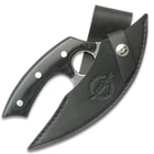 Hibben Legacy Ulu Knife And Leather Sheath - 5Cr15 Stainless Steel Blade, Pakkawood Handle Scales, Stainless Steel Pins - Length 7 5/8