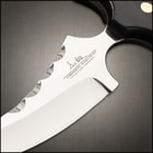 Hibben Vulcan Push Dagger With Sheath - 5Cr13 Stainless Steel Blade, Pakkawood Handle Scales, Nickel Silver Pins - Length 7”