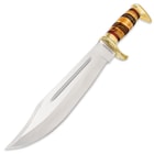 Timber Rattler Amarillo Skies Bowie Fixed Blade Knife Genuine Bone