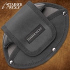 Timber Wolf Shredder Ulu Knife With Sheath - Stainless Steel Blade, Wooden Handle Scales, Brass Pins - Length 3 3/4”