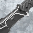 M48 Liberator Sabotage II Combat Knife With Sheath - Cast Stainless Steel, Black Oxide Coating, Layered G10 Handle - Length 13 1/2”