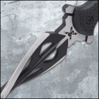 The 12 1/4” overall dagger slides into a custom Vortec belt sheath that fits like a glove and is virtually indestructible