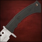 The seax knife is 25 3/4” in overall length and it comes housed in a premium, reinforced genuine leather belt sheath