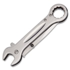 MirrorTorque Wrench Shaped Pocket Knife / Folder - Assisted Opening / Spring Assist - Stainless Steel, Mirror Polished Chrome - Everyday Carry EDC; Collectible; Great Gift for Mechanic, Handyman, More