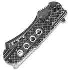 Rampage Stonewashed Speedster Assisted Opening Pocket Knife - Stainless Steel Blade, Stainless Steel Handle, Pocket Clip