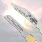Christian Pearl Stockman Pocket Knife with only first blade showing