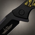 A close-up look at the handle with its pocket clip