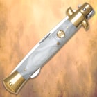 Kissing Crane Mother Of Pearl Stiletto Pocket Knife