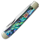 Kissing Crane Genuine Abalone Trapper Pocket Knife