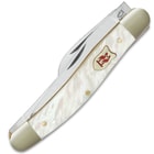 Kissing Crane Genuine Pearl Stockman Pocket Knife
