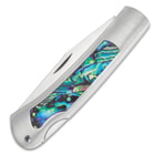 Kissing Crane Genuine Abalone And Stainless Pocket Knife