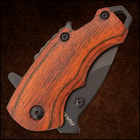 Timber Wolf Money Clip Pocket Knife - Stainless Steel Blade, Non-Reflective Finish, Pakkawood Handle Scales, Assisted Opening
