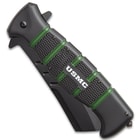 USMC Cleaver Maximum Assisted Opening Pocket Knife - Stainless Steel Blade, Non-Reflective, TPR Handle, Pocket Clip