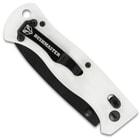Full image of the Titanium Voyager Pocket Knife closed.