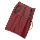 The reproduction set stored in its pouch