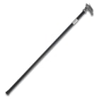 Angled image of Dragon Head Sword Cane in the black scabbard.